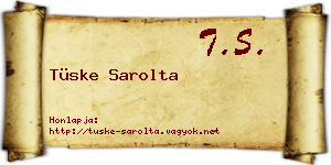 Tüske Sarolta névjegykártya